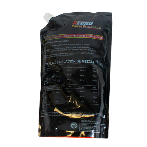 Aceite Echo Power Blend Gold 1L Pack 20 Unidades Sintético 2 Tiempos JASO FD ISO L-EGD