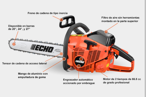 Motosierra Agricola ECHO CS-8002, 80.7CC, 24